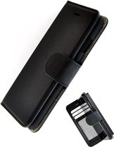 Echt Leder met de handgemaakte Zwart Wallet Bookcase Pearlycase® Hoesje voor Apple iPhone 6/6S