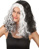 STYLER - Zwarte pruik met blonde lokken voor vrouwen - Pruiken