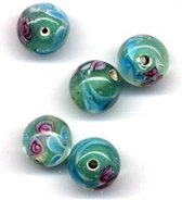 30 pièces de perles de bijoux faites à la main - bleu clair - 12 mm