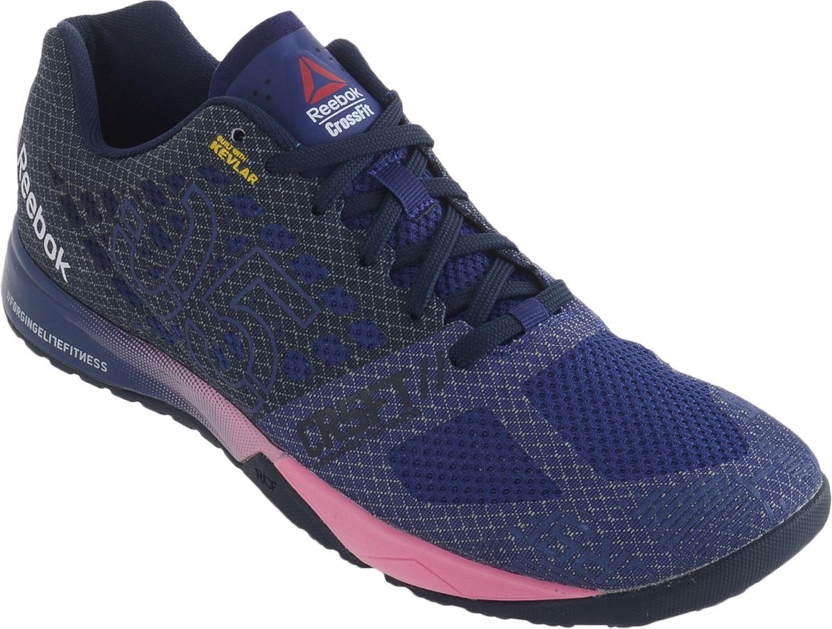 Reebok Crossfit Nano 5.0 Fitnessschoenen Maat 37 Vrouwen paars grijs roze bol