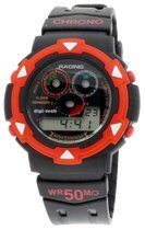 Digi-tech  DT102925 Horloge - Rubber - Zwart - Ø 39 mm