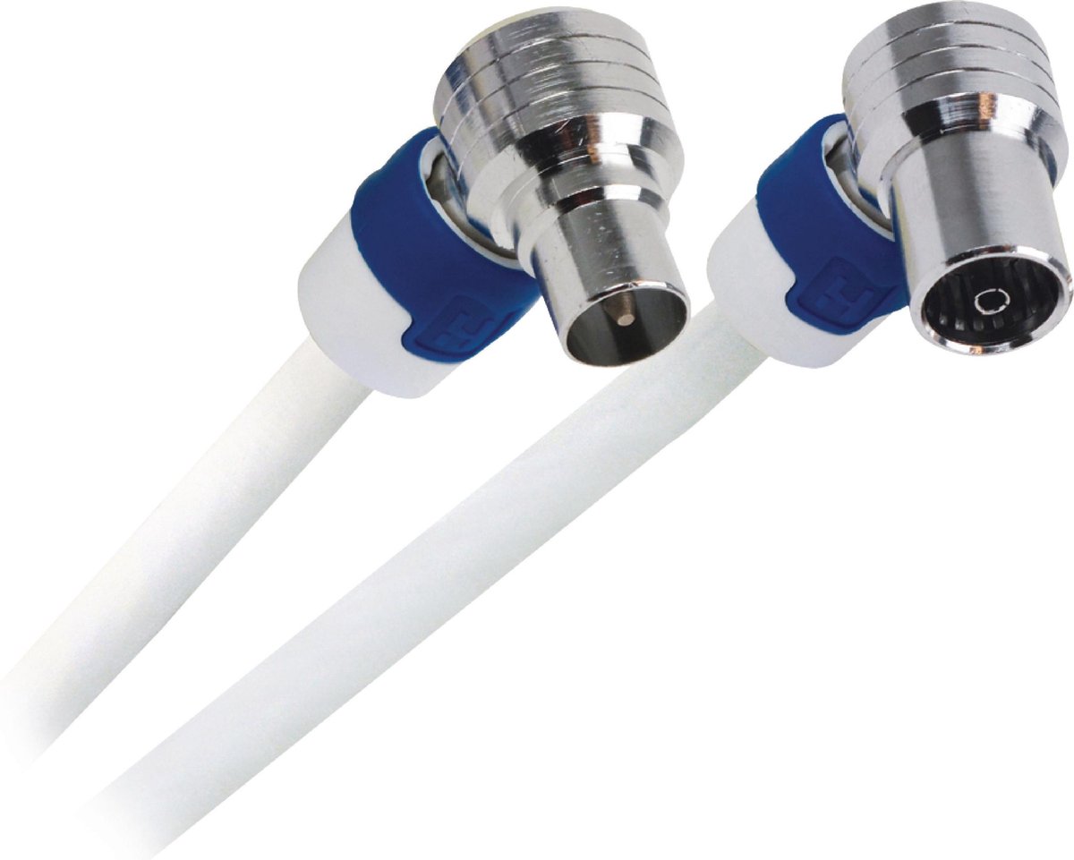 Hirschmann FEKAB 5/3 Coaxkabel Fekab Coax Male (iec) - Coax Female (iec) 3.00 M Wit / Blauw