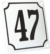 Huisnummerbord klein 'wit' 47