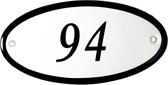 Emaille huisnummer ovaal nr. 94 10x5cm
