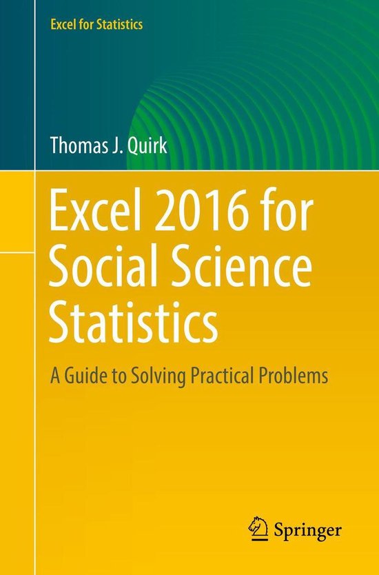 Mathematics and Statistics (R0) - Excel 2016 for Social Scie ... - cover