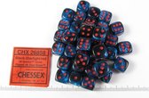 Chessex Gemini Black-Starlight/red D6 12mm Dobbelsteen Set (36 stuks)