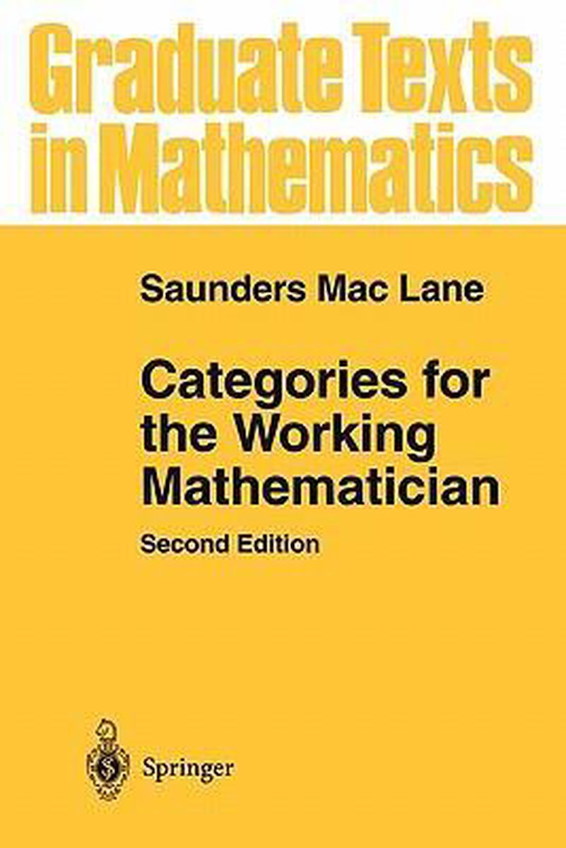 Omslag van Graduate Texts in Mathematics5- Categories for the Working Mathematician