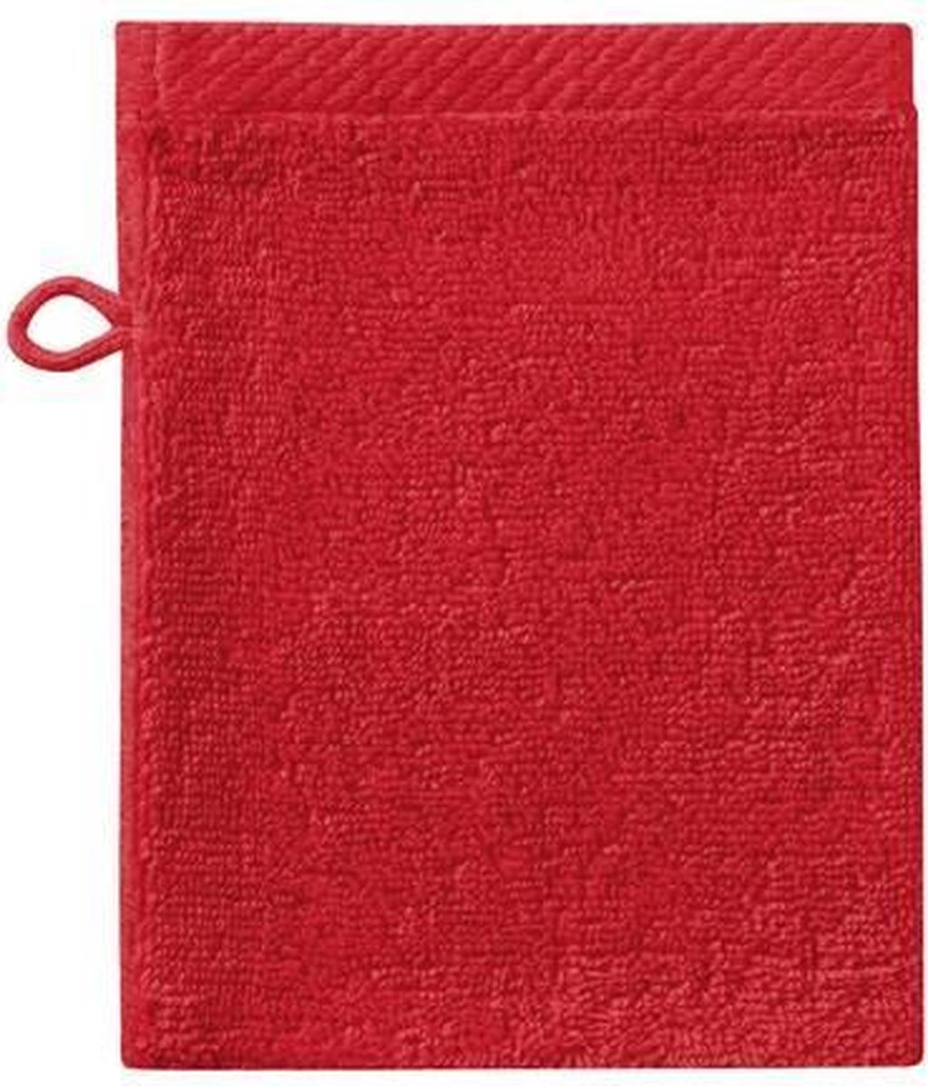 Seahorse - Pure - Washandjes - 16x21 cm - Set van 3 - Rood