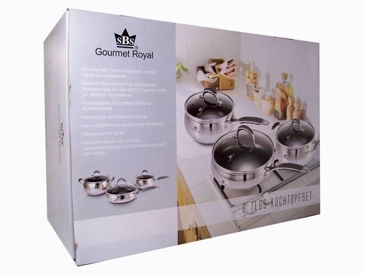 sBs Pannenset Gourmet Royal (6 delig) | bol.com