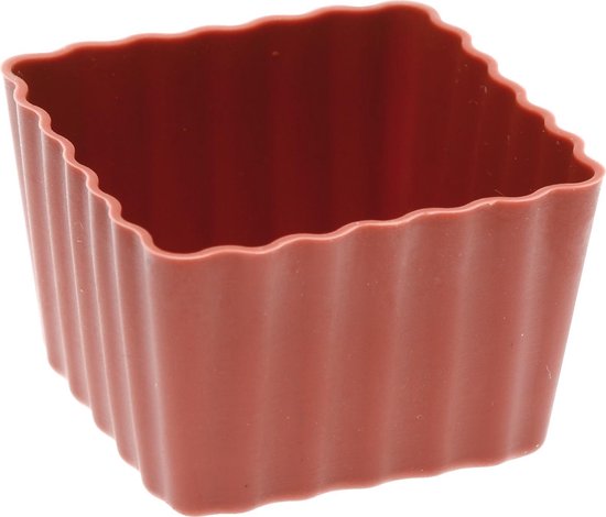 bol.com | Siliconen Bakvorm - Sambonet - Cupcake vierkant mini - voor 6  stuks