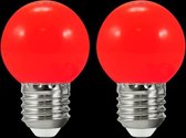 2x LED prikkabel lamp - ROOD - voor lichtsnoer 36V (set 2 stuks)
