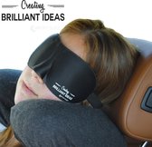 COMFORT SLEEP - 3D premium slaapmasker voor mannen en vrouwen met innovatieve, zachte vorm voor goede verduistering en vrij bewegen van de ogen. Incl. oordoppen en opberg etui - zwart - Creating Briliant Ideas