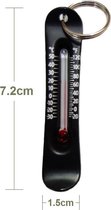 Brrrometer zwart - thermometer - sleutelhanger -  gadget - keyring