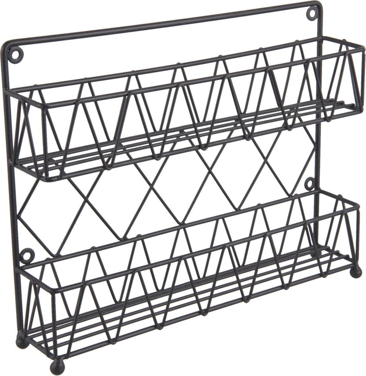 Kitchen rack Diamond Cut iron matt black