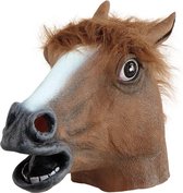 MikaMax Paardenmasker - Verkleedmasker - Dierenmasker - Horse Headmask voor Kinderen en Volwassenen - One Size Fits All - Bruin