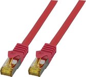 EFB Elektronik MK7001.2R RJ45 Netwerkkabel, patchkabel CAT 6a (losse kabel CAT 7) S/FTP 2.00 m Rood Vlambestendig, Halogeenvrij, Snagless, Vergulde