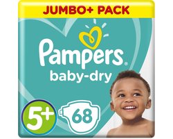 Pampers Baby Dry Luiers - maat 5+ - 68 stuks