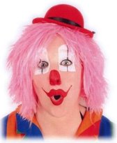 Clowns pruik roze