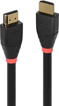 Lindy - HDMI-kabel - HDMI (M) naar HDMI (M) - 10 m - beschermd - zwart - rond, 4K ondersteuning, actief
