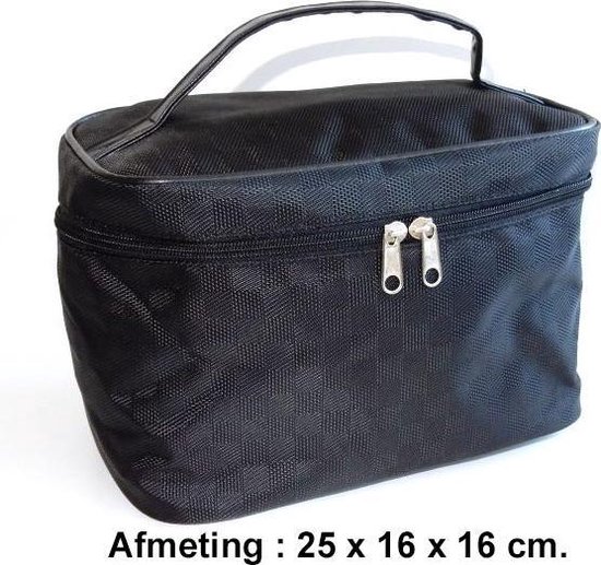 Rojafit Soft Beautycase - Black Square - Afmeting  25 x 16 x 16 cm.