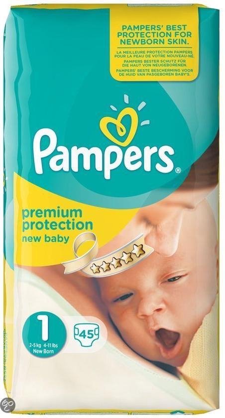 Auroch Willen aspect Pampers New Baby Maat 1 met urine indicator Midpak 45 stuks | bol.com