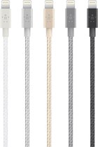 Belkin MIXIT Metallic Apple Lightning naar USB Kabel - 1.2 meter - Grijs