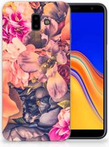 Geschikt voor Samsung Galaxy J6 Plus (2018) TPU Hoesje Design Bosje Bloemen