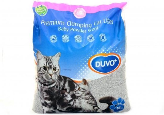 Duvo+ Premium Babypoeder Geur - Kattenbakvulling - 15 l | bol.com