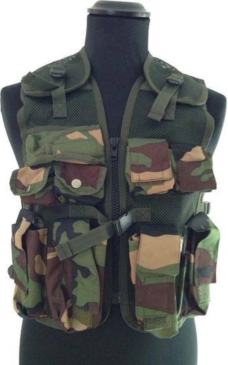 Het Missionaris Zinloos Kinder tactical vest leger camouflage | bol.com
