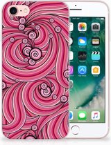 Back cover Hoesje iPhone SE (2020/2022) en iPhone 8 | 7 Swirl Pink