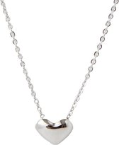 Fate Jewellery Ketting FJ427 - Silver Heart - 45cm +5cm - Zilverkleurig