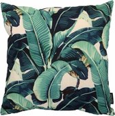 Banana Leaf Kussenhoes - Katoen/Linnen - 45 x 45 cm - Groen/Geel/Beige