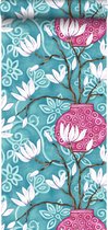 Origin Wallcoverings behang magnolia turquoise en roze - 346925 - 53 cm x 10,05 m