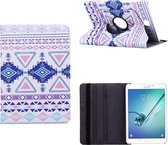 Xssive Tablet Hoes voor Samsung Galaxy Tab S 10,5 inch T800 T801 T805 - 360° draaibaar - Azteken Pink