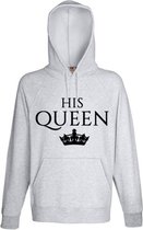 Buigen Bende dramatisch Hoodie His Queen + Kroontje Maat S | Hoodie Queen | King & Queen Trui |  bol.com