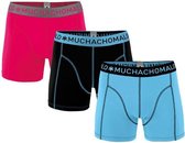 MuchachoMalo - 3-pack Boxershorts Zwart / Roze / Blauw - L