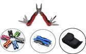 CAMPINGWISE ® kleine & handige multi tool, opvouwbaar en met gratis opberghoesje. Rood