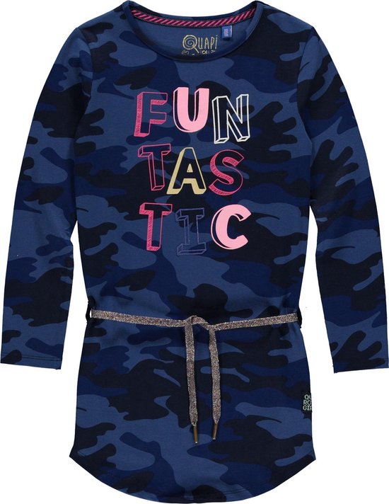Quapi Jurk - Blauw - Maat 146/152 | bol.com