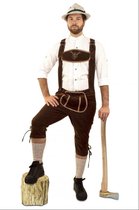 Tirolerbroek Moritz donkerbruin lang mt.50/52