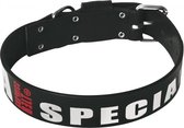 Halsband voor hond  oa special leer zwart 30 mmx50 cm