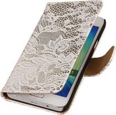 Wit Lace Booktype Samsung Galaxy A3 2016 Wallet Cover Cover