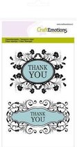 CraftEmotions stempel A6 - Thank you Botanical