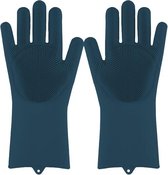 1 Paar Rubberen Schoonmaak Handschoenen - Donkerblauw - Afwassen