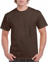 Donkerbruin katoenen shirt voor volwassenen L (40/52)