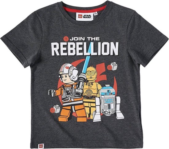 Lego Star Wars T-shirt jongens | Star Wars | grijs | maat 128 | bol.com