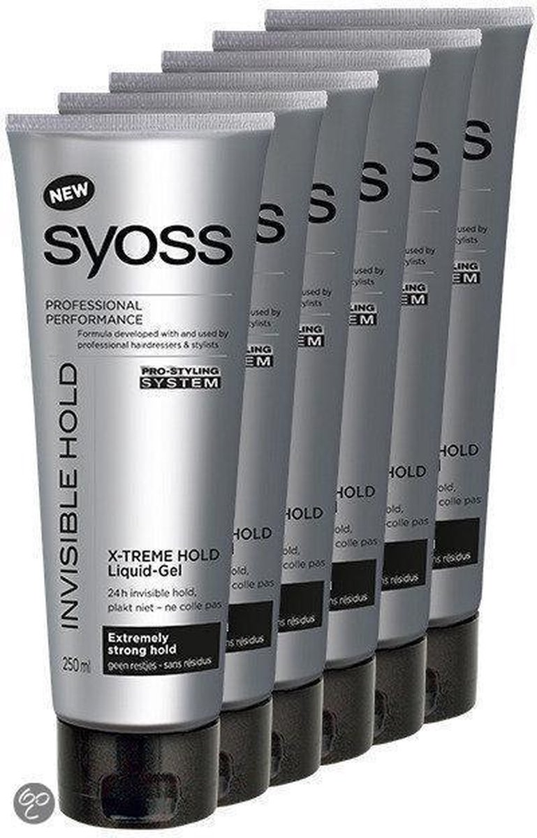 6 x Syoss Styling-Gel Invisible Hold 250ml | bol.com