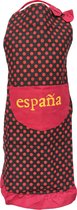 Spaanse schort - Flamenco - keukenschort España zwart rode stip verkleedkleding