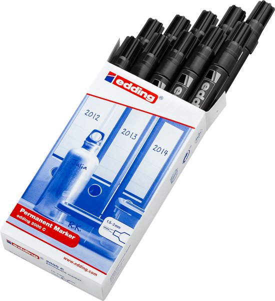 Edding 2000 C Permanent Marker Zwart bol