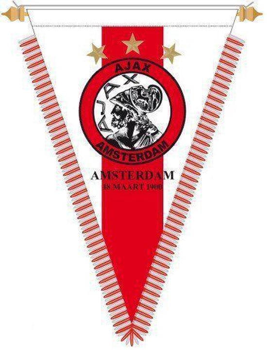 Bol Com Vaan Ajax Punt Oude Logo Met 3 Sterren 20x30 Cm