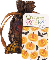 Crayon Rocks - ecologische niet giftige waskrijtjes, pengreep stimulerend - 20 kleuren in een griezelig zakje [Halloween editie]